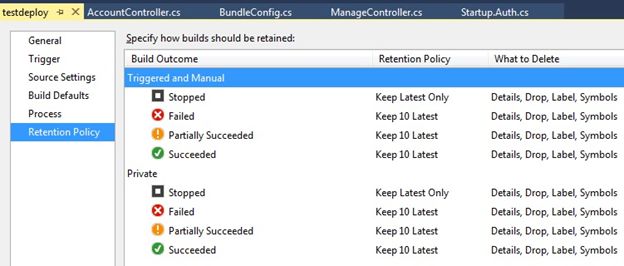 shows retention policy